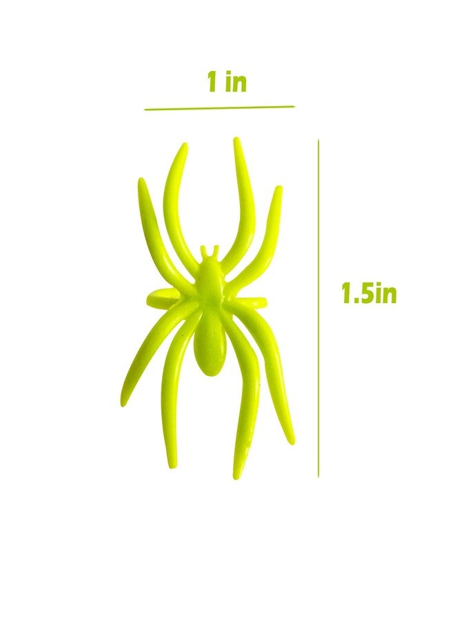 Yoblink Spider Rings,5 Colors 100Pcs Plastic Halloween Spider Rings - Image 2